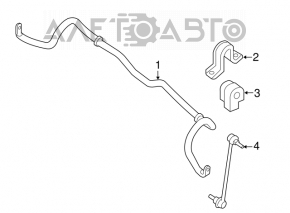 Front left stabilizer link for Nissan Pathfinder 22-25