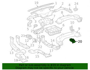 Right air duct Lexus RX300 RX330 RX350 RX400H 04-08 beige
