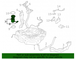 Fuel pump for Audi A3 8V 15-16 1.8T, FWD