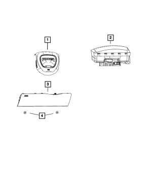 Airbag knee driver's left Dodge Durango 14-20 black, scratches