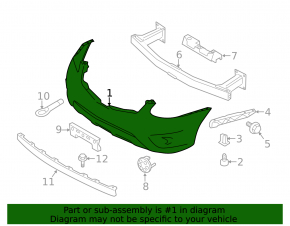 Bare front bumper for Nissan Rogue 11-15