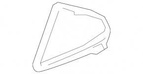 Lexus LS460 LS600h 07-17 rear right triangle door glass