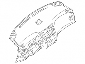 Nissan Pathfinder 13-20 black dashboard without airbag