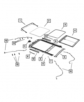 Dodge Dart 13-16 sunroof assembly