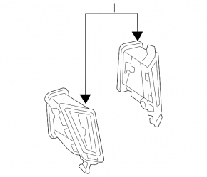 Front panel air duct center right Infiniti Q50 14-