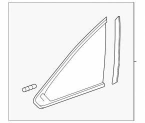 Window blind glass rear right Acura MDX 14-16 with heating