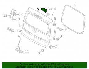 Left tailgate hinge Kia Soul 14-19