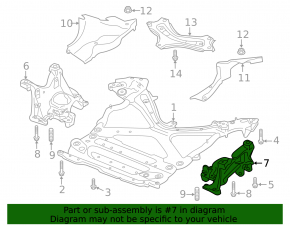 Front subframe bracket left Audi A6 C8 19-