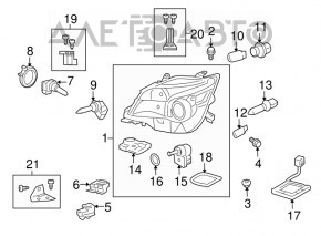 Right AFS headlight motor for a Lexus ES350 07-12