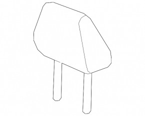 Front left headrest for Acura MDX 16-20, black leather