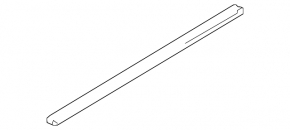 Inner glass seal for the rear left door of a Hyundai Tucson 16-21