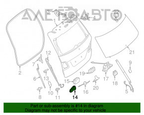 Mercedes GLA 15-20 trunk lock actuator