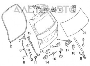 Mercedes GLA 15-20 trunk lock actuator