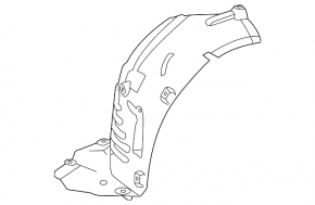 Front right fender liner, front part, Mercedes CLS-class C218 550 12-13