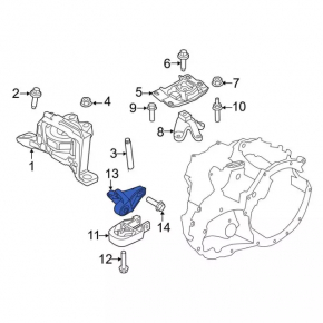 Rear Engine Mount Bracket Ford Focus mk3 11-18 2.0 MT