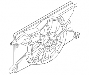 Diffuser radiator shroud assembly Ford Focus mk3 11-18 2.0