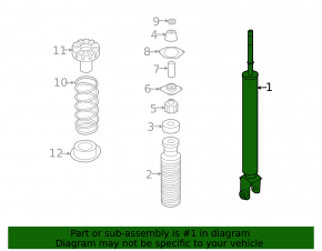 Rear left shock absorber Nissan 350z