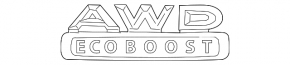 Emblem inscription AWD ECO BOOST tailgate Lincoln MKC 15-18