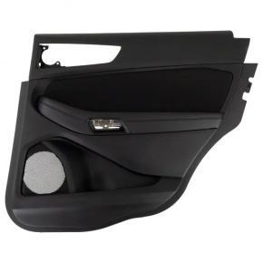 Door trim panel, rear right, Ford Edge 15-18, black, leather