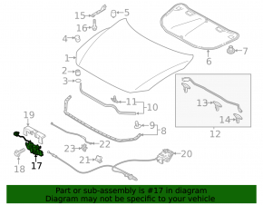 Mazda 6 18-21 hood lock