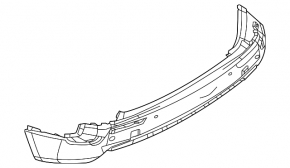 The rear bumper, bare middle section, Mazda CX-50 23-26, structure without parking sensors.