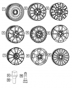 Wheel disk R16x6.5j Fiat 500 12-15 light curb, painted