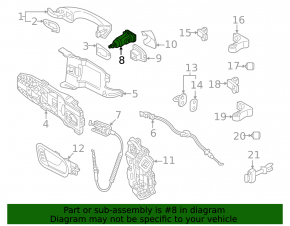 Front left door lock cylinder VW Taos 22-25