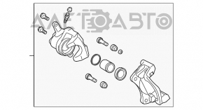 Rear left caliper Toyota Sienna 17-20