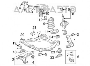 Front left shock absorber support for Toyota Avalon 2012