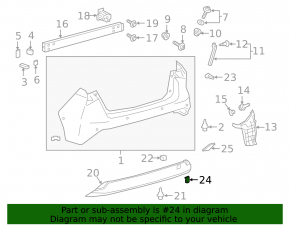Plug towing hook rear bumper Toyota Prius 50 19-22 structure