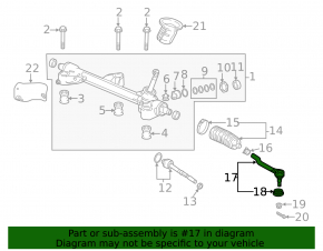 Tie rod end left Acura MDX 14-20