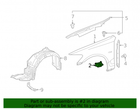 Front Left Fender Bracket Lexus GS300 GS350 GS430 GS450h 06-11