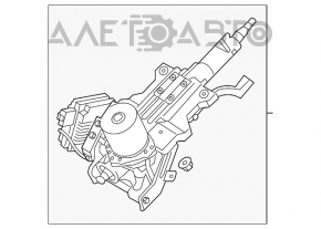 Hyundai Sonata 11-15 electric power steering column, without block