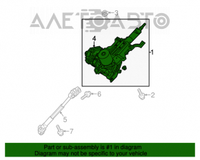 Hyundai Sonata 11-15 electric power steering column, without block