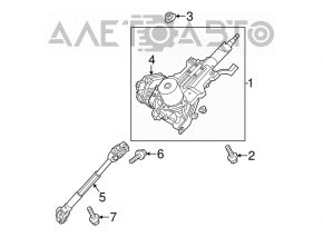 Hyundai Sonata 11-15 electric power steering column, without block