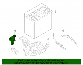 Battery tray bracket BMW 5 G30 18- 530e hybrid, 4.4T