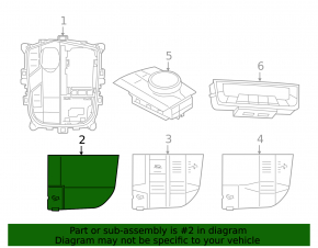 BMW X5 G05 19-23 descent control button broken mount, button defect