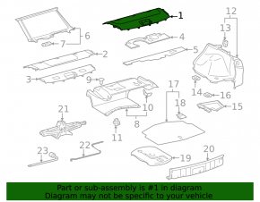 Rear shelf Lexus IS250 IS300 IS350 06-10 black