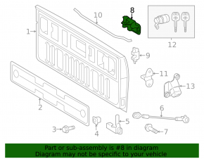 External trunk lid release handle for Toyota Tundra 14-21