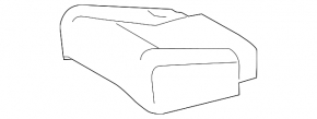 Rear row of seats 2nd row left Lexus RX350L RX450hL 18-19 long without airbag, black leather