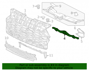 Grille bracket for Honda HR-V 23-26 EX-L, LX