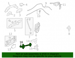 Front right door stop for Honda Accord 13-17