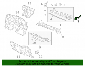 Left windshield wiper seal for Honda CRV 12-16