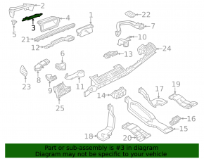 Windscreen wiper grille plastic Audi Q5 80A 18-24