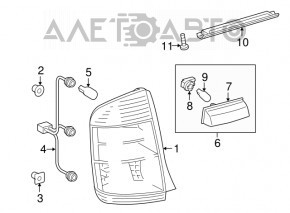 Left taillight Toyota Prius 20 04-05 prerest