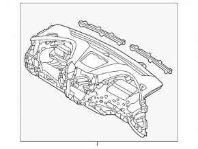 Dashboard front panel without AIRBAG Hyundai Santa FE Sport 13-18 beige