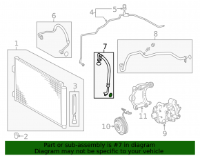 Toyota Rav4 13-18 air conditioning condenser-compressor pipe
