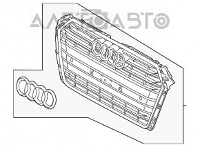 Radiator grill bare Audi A4 B9 20-23