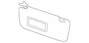 Left visor Subaru Forester 17-18 SJ gray without camera
