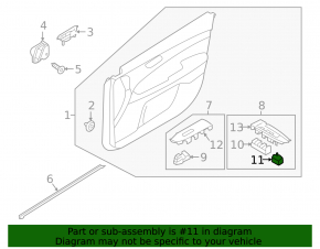 Front left mirror control Kia Forte 19-24